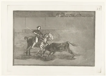 Pajuelera in der Arena von Zaragoza (La Tauromaquia)