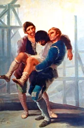 Der verletzte Maurer, 1786-1787.