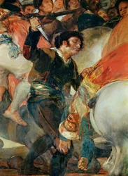 Der 2. Mai 1808. Der Aufstand gegen die Mamelucken-Söldner, Detail eines Mannes mit einem Dolch, 1814