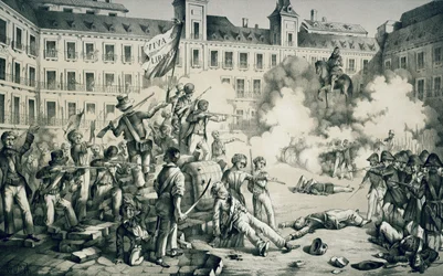 Spanische Revolution von 1854 (Lithographie)