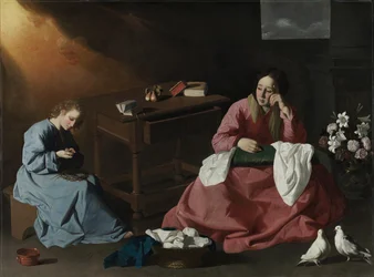 Christus und die Jungfrau im Haus von Nazareth, ca. 1640
