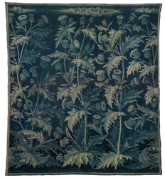 Wandteppich, Verdure mit Disteln oder Les Chardons, franco-flämisch, hergestellt um 1500