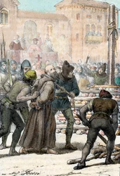 Hinrichtung des italienischen Reformers Arnaldo da Brescia am 18. Juni 1155