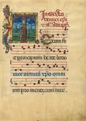 Initiale T: Heiliger Ludwig von Toulouse