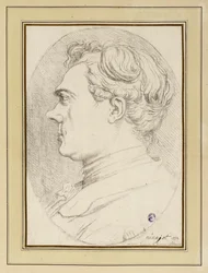 Karikaturporträt des Malers Ménageot, Rom 1772