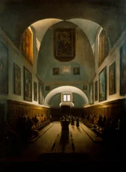 Der Chor in der Kapuzinerkirche an der Piazza Barberini in Rom