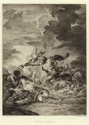 Neptun und Amymone (Gravur)