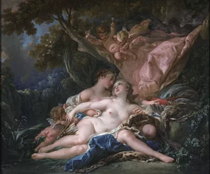 Jupiter in der Gestalt von Diana und die Nymphe Kallisto