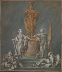 Studie für ein Denkmal einer fürstlichen Figur