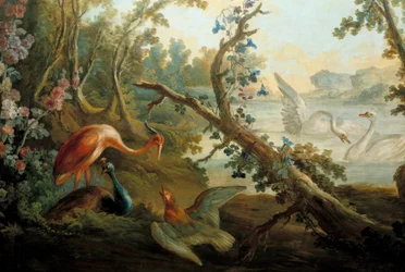 Schwäne und Pfauen. (1703-1770), 18. Jahrhundert, Paris, Musée Carnavalet