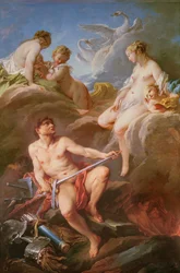 Venus bittet Vulkan um die Rüstung des Aeneas