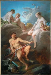 Venus bittet Vulkan, Waffen für Aeneas zu schmieden