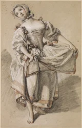 Junge Landmädchen tanzt, ca. 1765-70