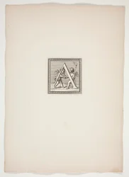 Ein Monogramm mit Putti