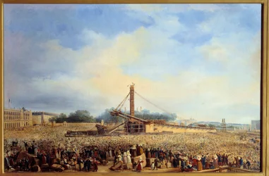 Errichtung des Obelisken von Luxor auf dem Place de la Concorde in Paris (25. Oktober)