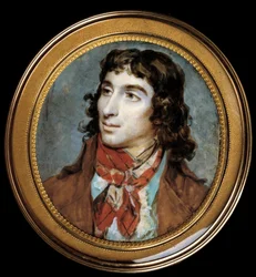 Porträt von Camille Desmoulins (1760-1794). Miniaturgemälde von François Dumont (1751-1831)? Louvre Museum, Paris