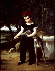 Henri von Frankreich (1820-83) Herzog von Bordeaux im Haus der Herzogin von Angoulême im Schloss Villeneuve l