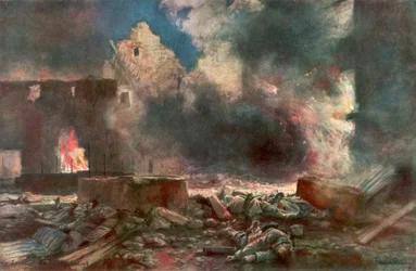 Der Lessard-Hof, zwischen Marizy und Neuilly Saint Front, Frankreich, 18. Juli 1918