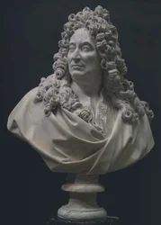 Porträtbüste von Nicolas Boileau (1636-1711) (Marmor)