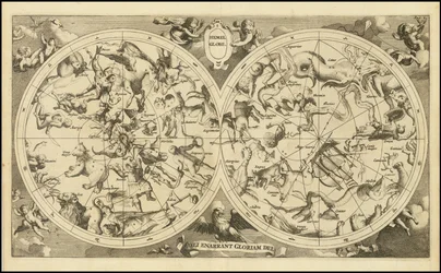 1720 Himmelskarte - Hemel Globe. Coeli Enarrant Gloriam Dei