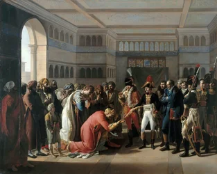 Bonaparte überreicht den Säbel dem Militärkommandanten von Alexandria, Juli 1798