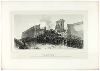 Angriff auf Bastion Nr. 8, aus Souvenirs d’Italie: Expédition de Rome
