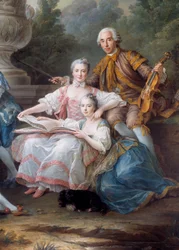 Die Familie von Louis Francois du Bouchet, Marquis de Sourches und Grand Prevot de France (Detail)