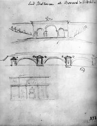Architektonische Skizze aus 