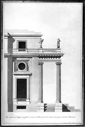 Entwurf für das Badehaus im Hotel de Brancas, ca. 1760