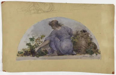 Entwurf für den Speisesaal des Hôtel de Ville de Paris: Die Weinlese