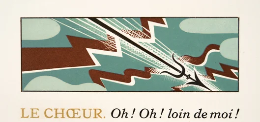 Grafische Illustration aus Prométhée Enchaîné von Aeschylus, veröffentlicht 1941