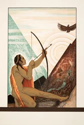 Herakles schießt den Adler, aus Prométhée Enchaîné von Aeschylus, veröffentlicht 1941