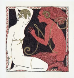 Buchstabe N, aus Personages de Comedie, veröffentlicht 1922
