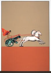 Mann und Streitwagen, Illustration aus Prométhée Enchaîné von Aischylos, veröffentlicht 1941