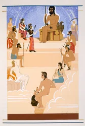 Die Anbetung des Zeus, eine Illustration aus 