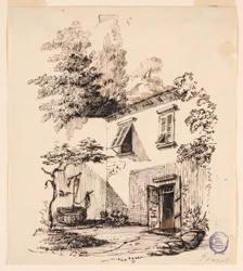 Hof eines Hauses