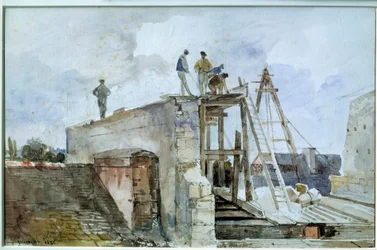 Baustelle vom Granet-Fenster aus gesehen