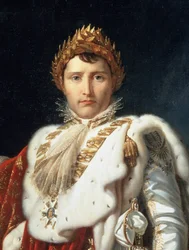 Ganzkörperporträt von Napoleon I. im Krönungsgewand (Detail)