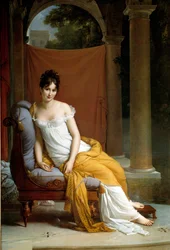 Porträt von Juliette Récamier, genannt Madame Récamier (1777-1849), französische Salonnière, 1805, 2,25 x 1,48 m, Paris, Musée Carnavalet