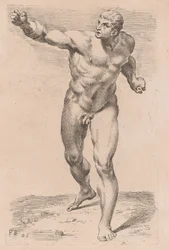 Der Borghese Gladiator, Vorderansicht [Tafel 26]