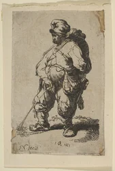 Ein Mann, der Wasser lässt, 18. Jahrhundert