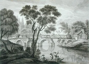 Entwurf für eine ruinöse Brücke für den Garten im Syon House, veröffentlicht 1778