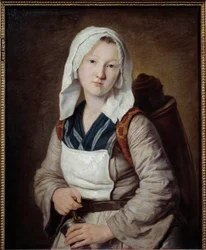 Die Kräuterhändlerin. Gemälde von Francoise Duparc, 18. Jahrhundert