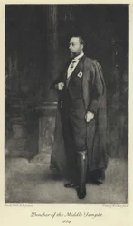 Der Prinz von Wales, der zukünftige König Edward VII., als Bencher des Middle Temple