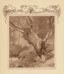 Illustration für Grays Elegie (Farblithografie)