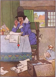 Als er ihren Reichtum plante, sie beide zu beseitigen, 1930er Jahre