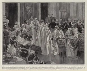 Die Installation des Marquess of Waterford als Ritter von St. Patrick im Dublin Castle