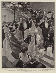 Das Rettungsbootfest im Stafford House auf der großen Treppe