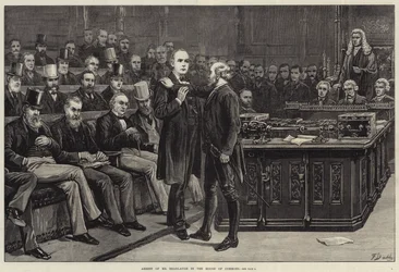 Verhaftung von Mr. Bradlaugh im House of Commons
