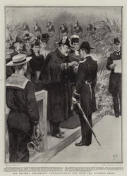 Seine Majestät dekoriert Unterleutnant Guy mit dem Victoria-Kreuz